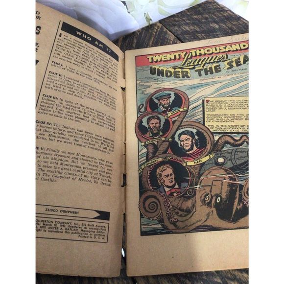 May 1949 Classics Illustrated Comic Book “20,000 League’s Under The Sea” - Picture 10 of 16